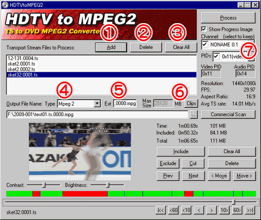 HDTVtoMPEG2の使い方1