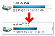 HDD、9Gほど空いた