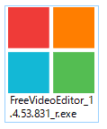 Free Video Editorのインストールファイル