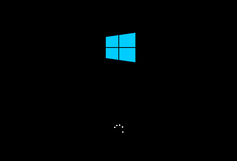 Windows起動中の画面