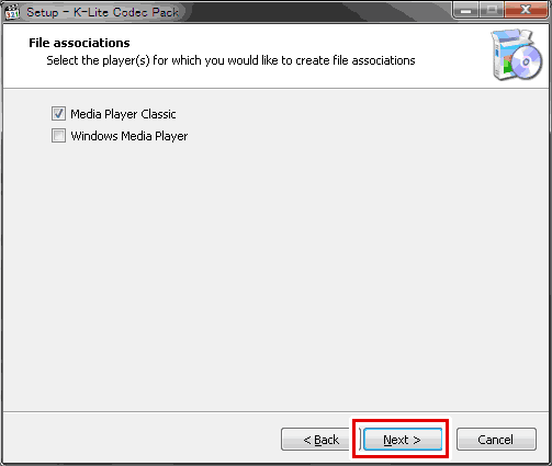 K-Lite Codec Packのインストール9