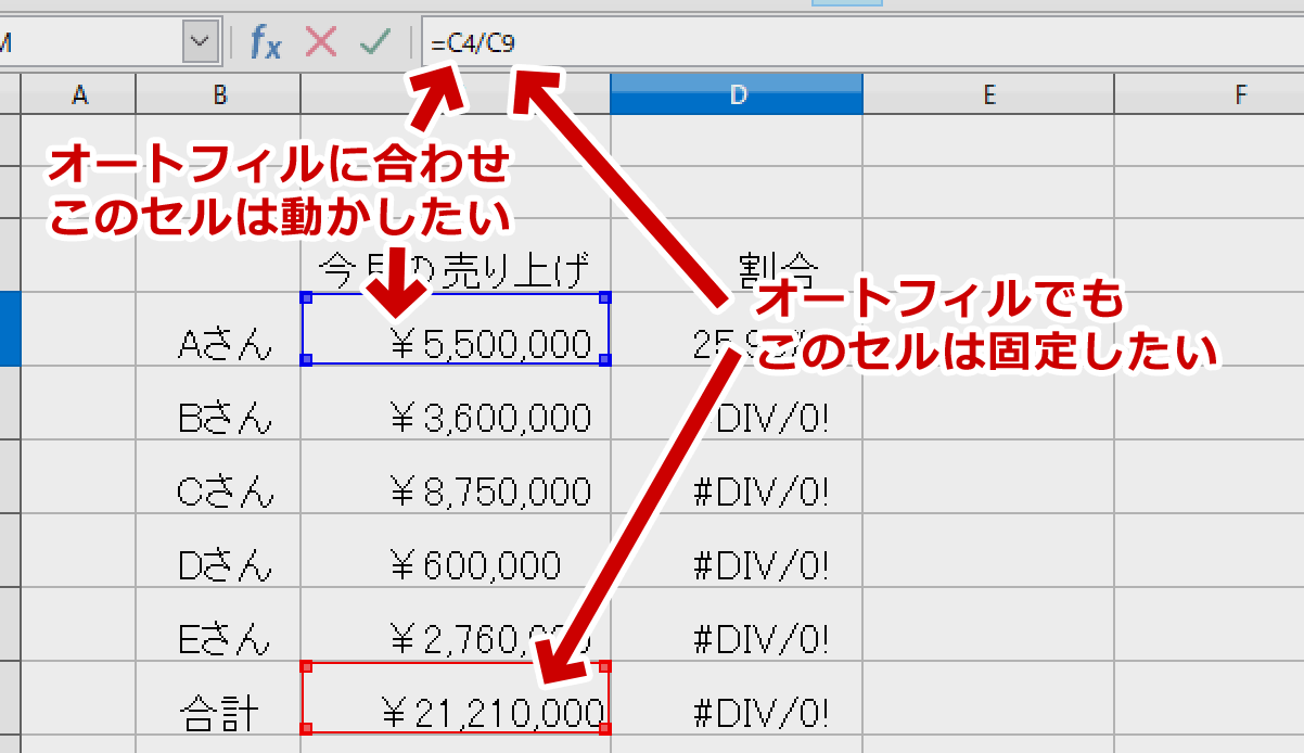 エクセルで 一部のセルを固定してオートフィルを行う ぼくんちのtv 別館