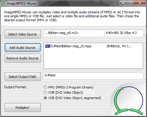 Mpegファイルを結合 Mux するためのフリーソフト Imagompeg Muxer ぼくんちのtv 別館