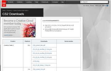 Photoshop Cs2 Illustrator Cs2などが無料 各種adobe Cs2製品のシリアルキー公開中 ぼくんちのtv 別館