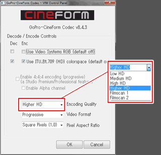 gopro cineform codec