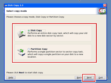 EaseUS Disk Copy Home選択画面